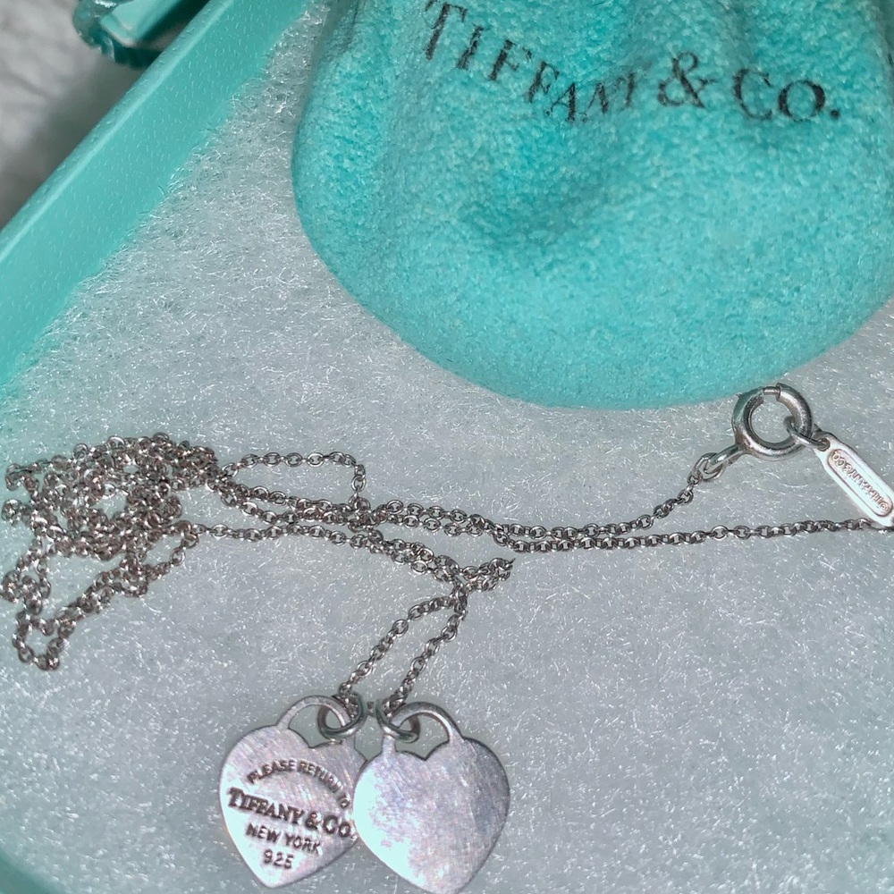 💯 Authentic Return to Tiffany® Double Heart Tag Pendant in Silver (Mini) - Picture 3 of 4
